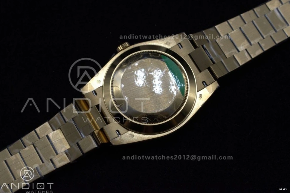 Gold RG DayDate 40 Dial GSF on Gain President Roman Bracelet Weight A2836 0406